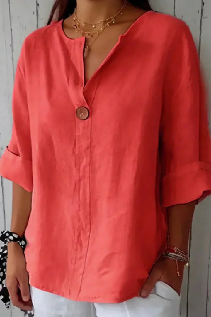 Zamma | Relaxed V-Neck Blouse