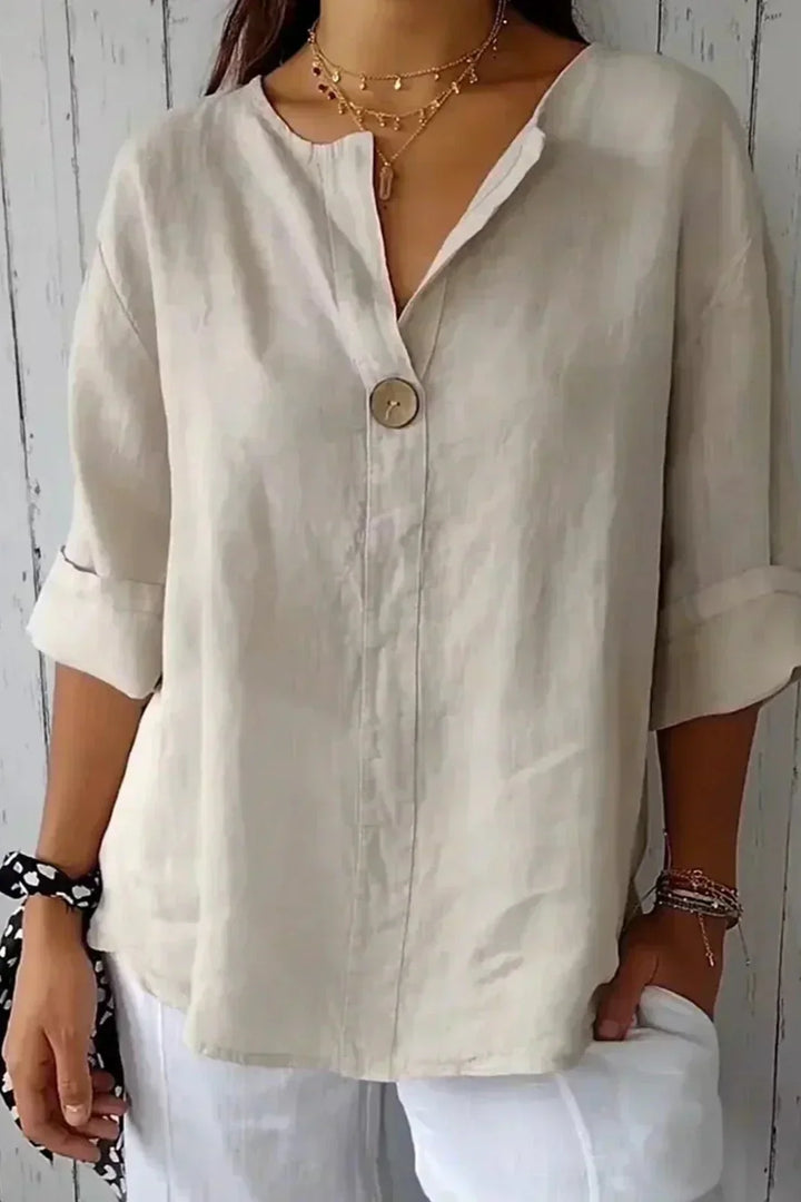 Zamma | Relaxed V-Neck Blouse