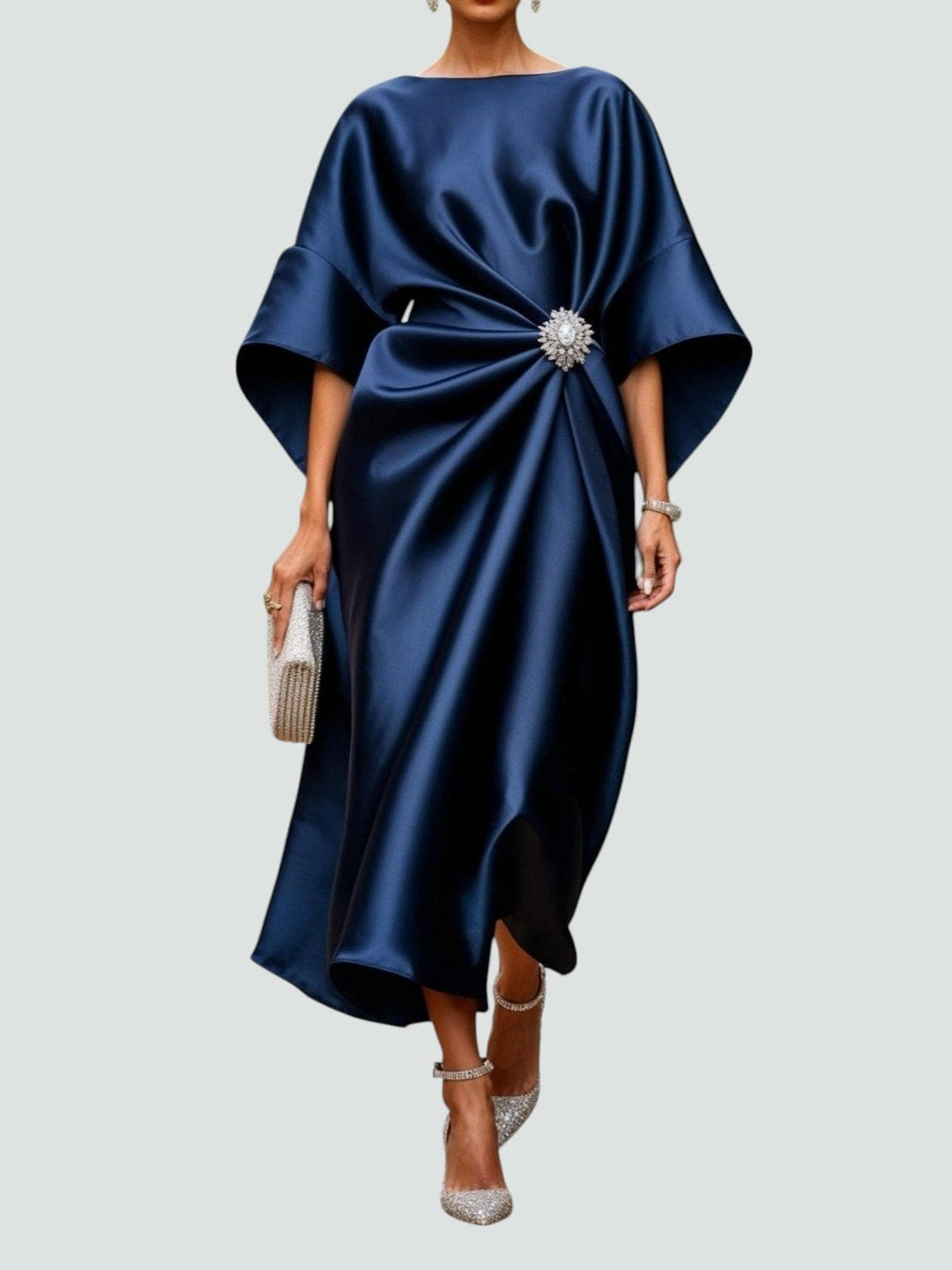 Dolores | Elegant Flowing Evening Midi Dress