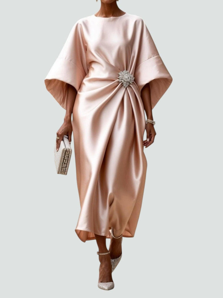 Dolores | Elegant Flowing Evening Midi Dress