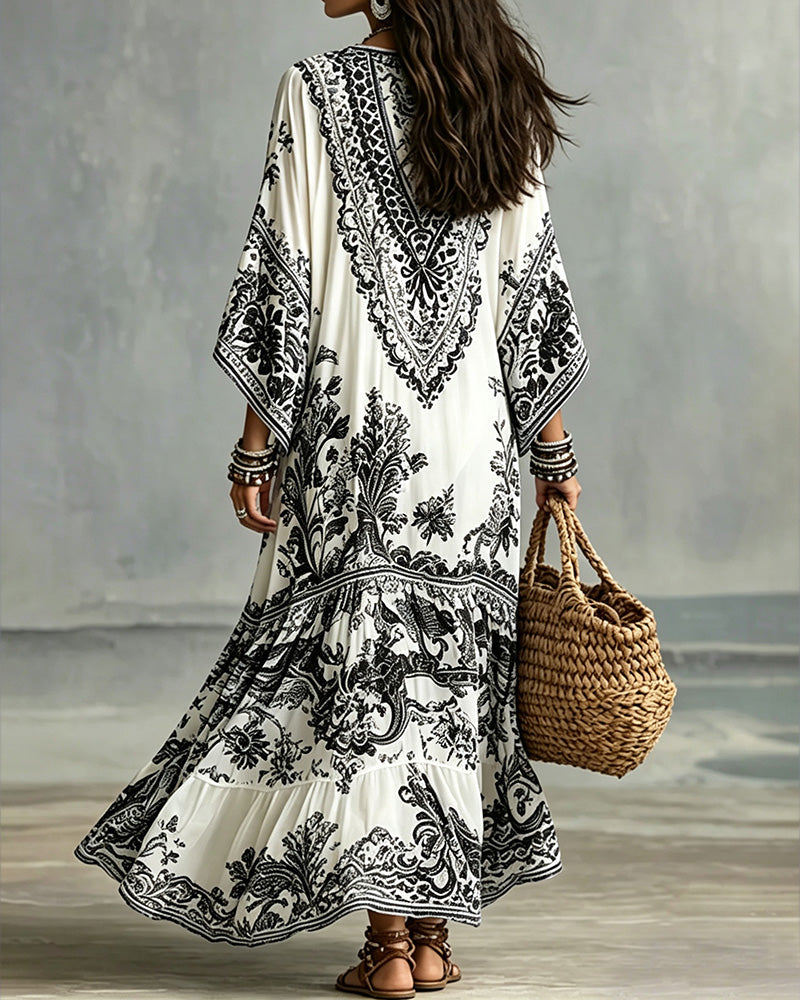 Nerissa | Asymmetrical V-Neck Dress