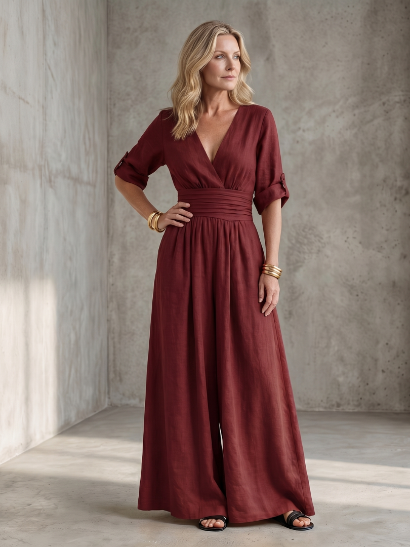 Wanda | Cross Front Jumpsuit