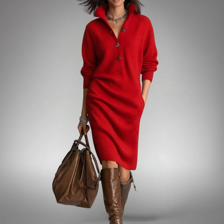 Evelyn | Knit Polo Dress