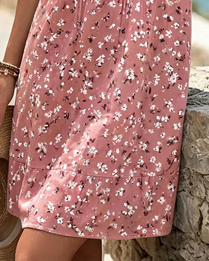 Elena | Sleeveless Floral Dress