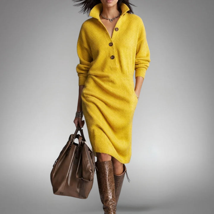 Evelyn | Knit Polo Dress