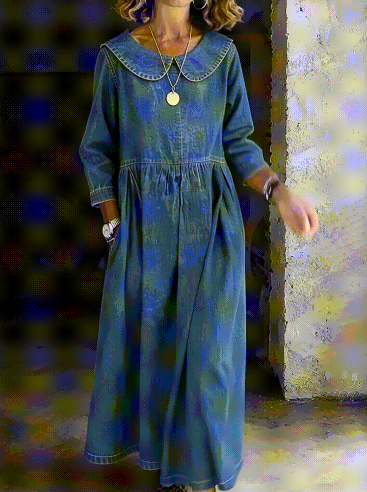 Bryony | Denim Collared Dress