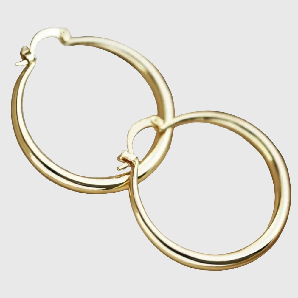Large Golden Hoop Earrings