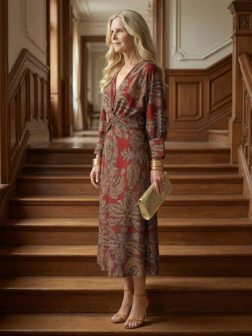 Lune | Natural Wrap Midi Dress