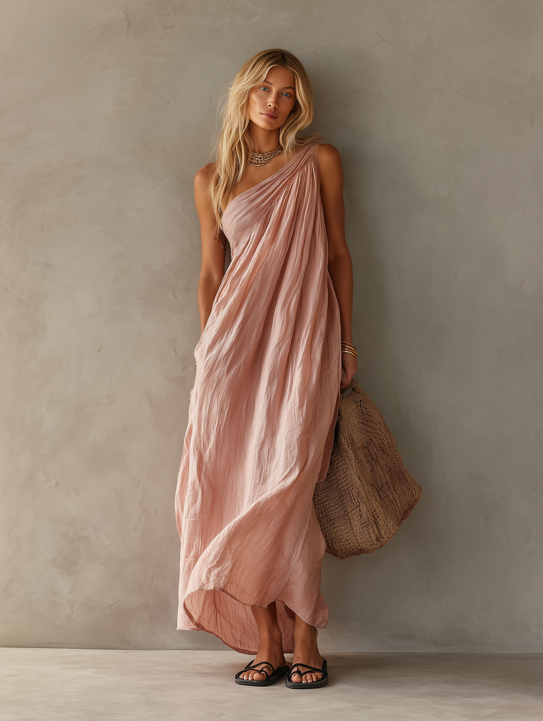 Marisol | One-Shoulder Maxi Dress