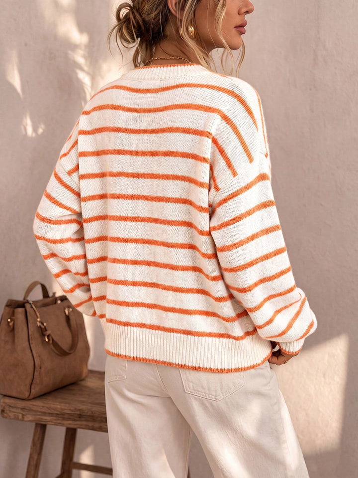 Mabel | Striped Knit Cardigan for Women