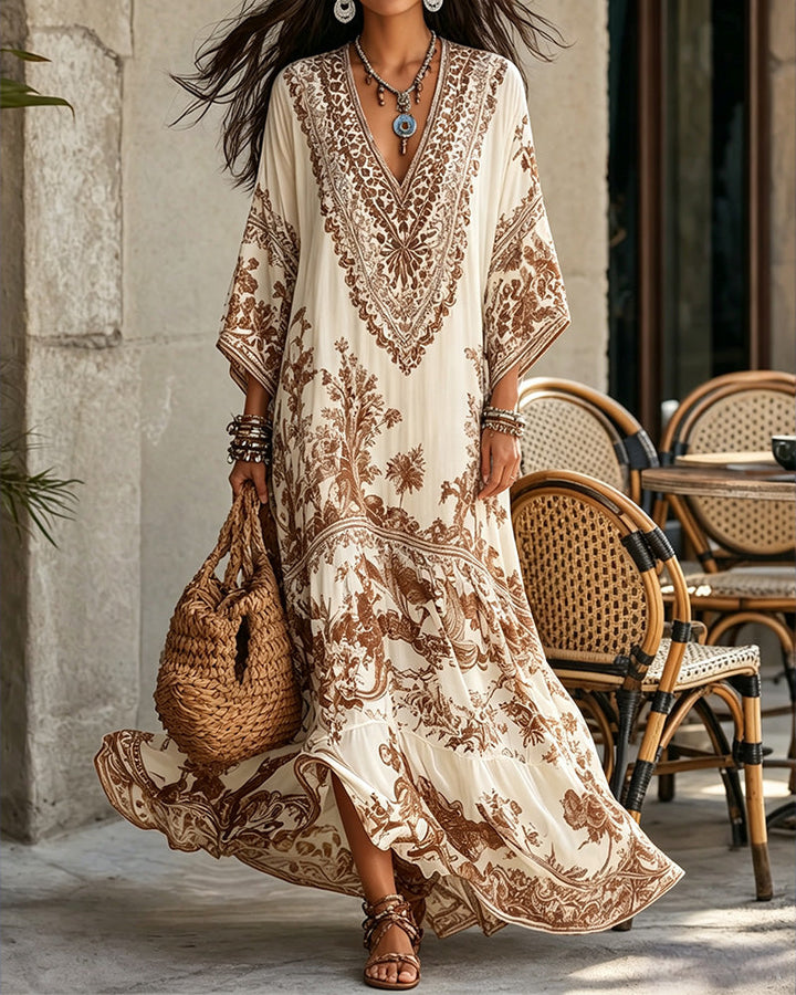 Nerissa | Asymmetrical V-Neck Dress