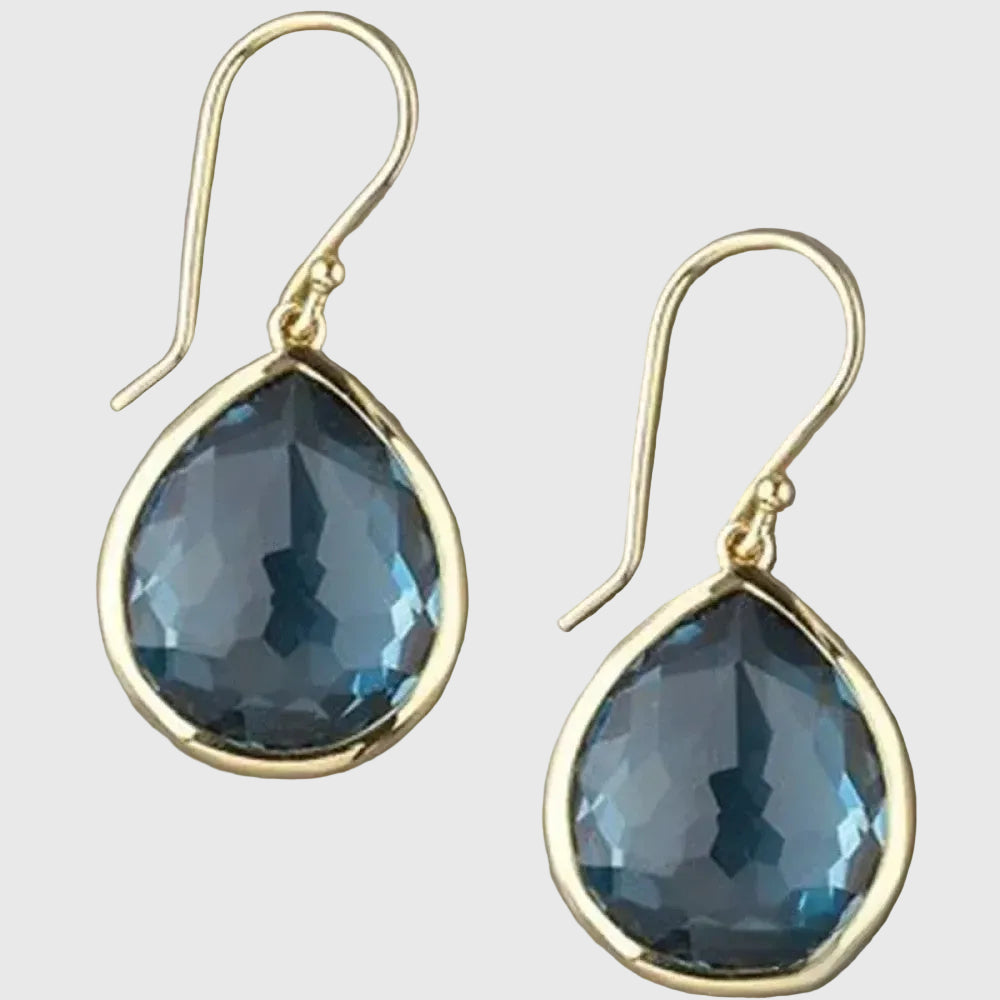 Retro Blue Drop Earrings