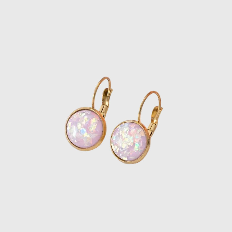 Retro Opalstein Gold Earrings