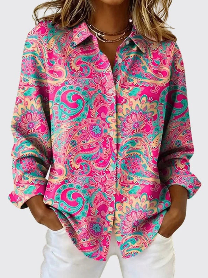 Sabrina | Print Button-Up Blouse