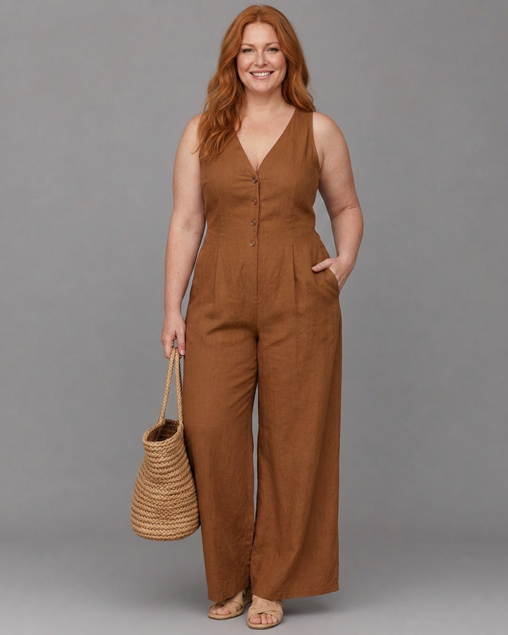 Elowen | Button Front Jumpsuit
