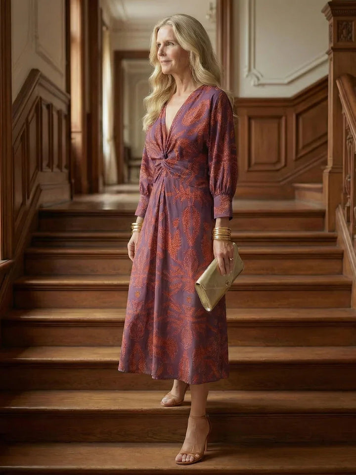 Lune | Natural Wrap Midi Dress
