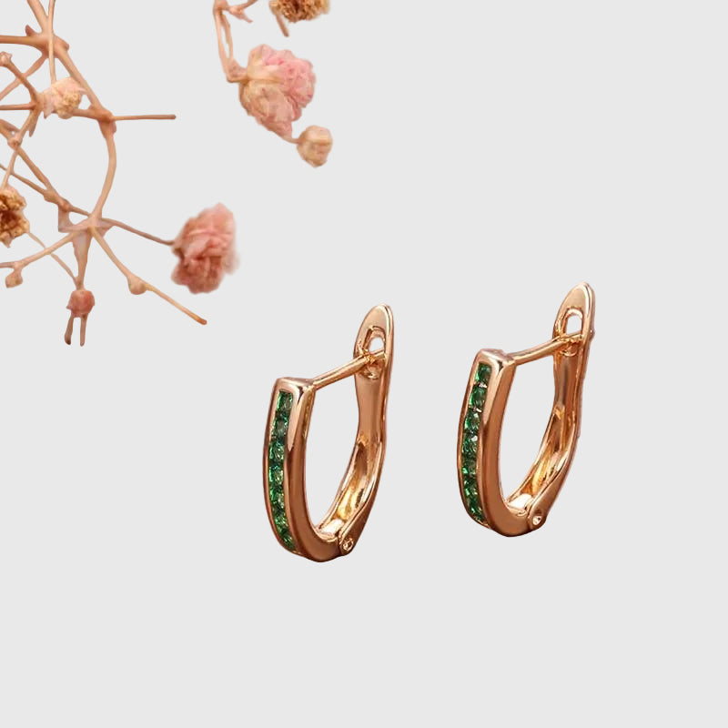 Elegant Green Earrings