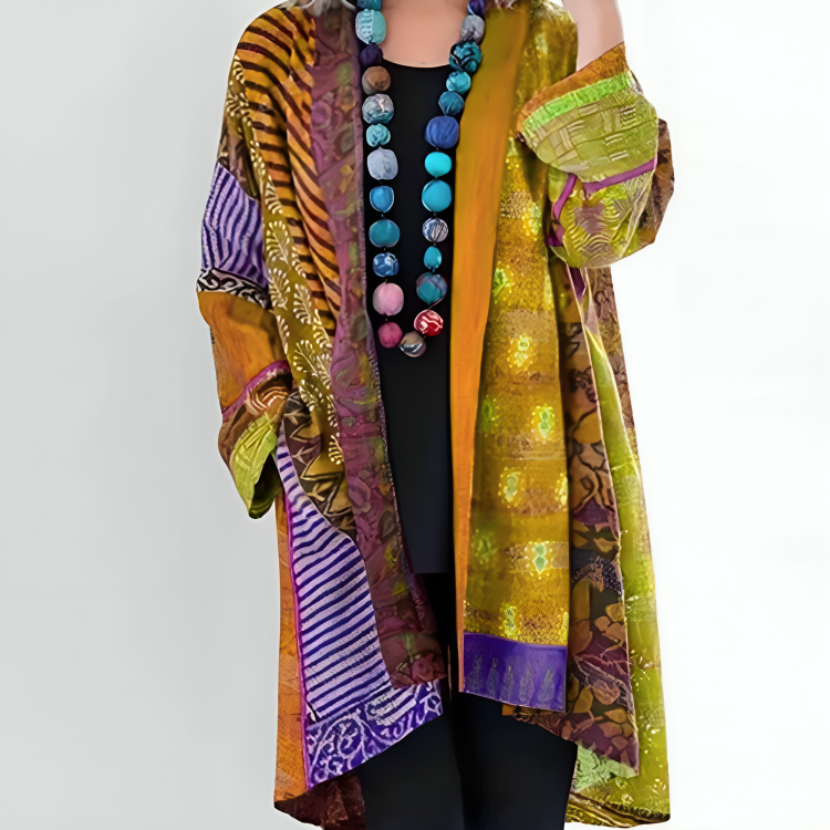 Isla | Artful Open-Front Cardigan