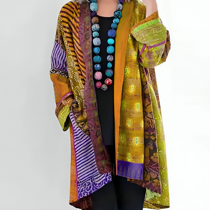 Isla | Artful Open-Front Cardigan