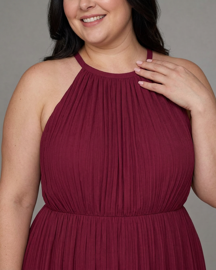 Clara | Pleated Wide Leg Jumpsuit