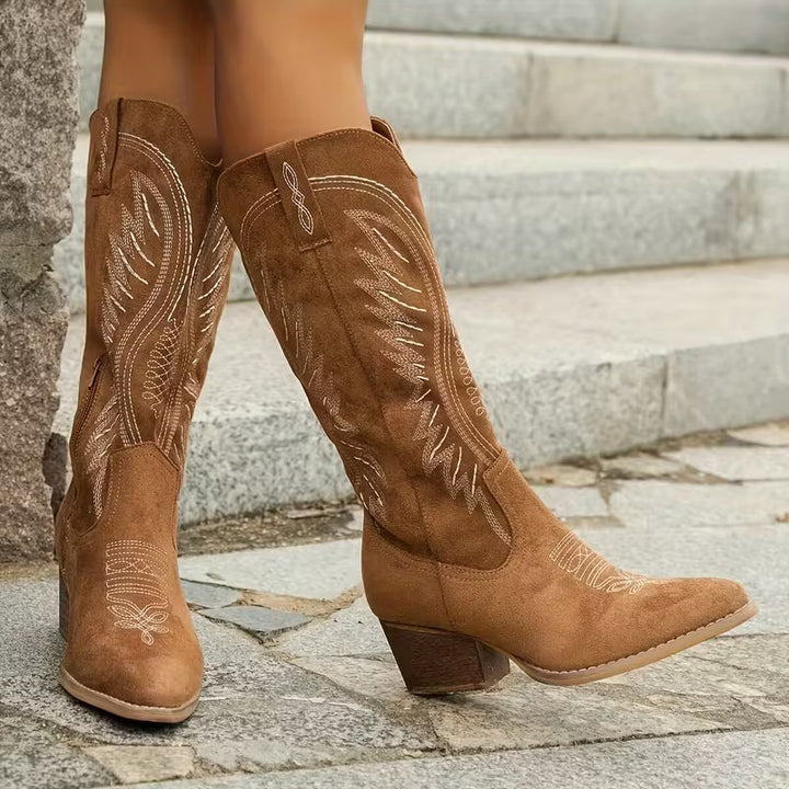 Zara | Embroidered Cowboy Boots