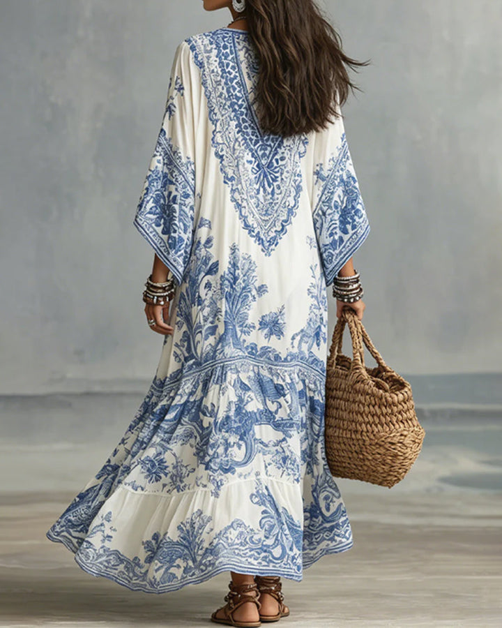 Nerissa | Asymmetrical V-Neck Dress