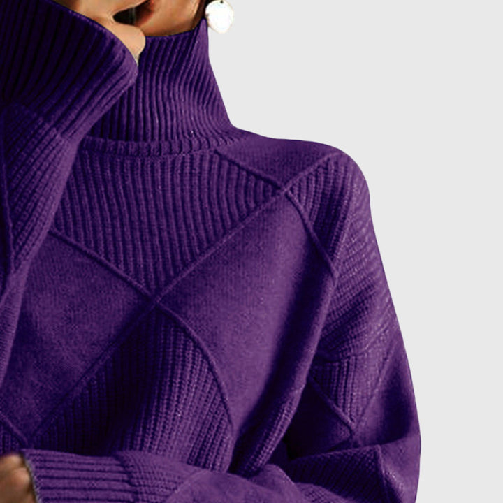 Annelise | Diamond-Knit Turtleneck
