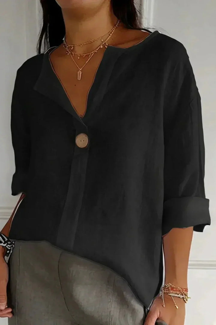Zamma | Relaxed V-Neck Blouse