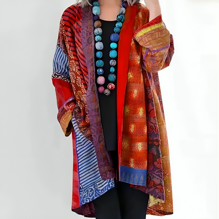 Isla | Artful Open-Front Cardigan
