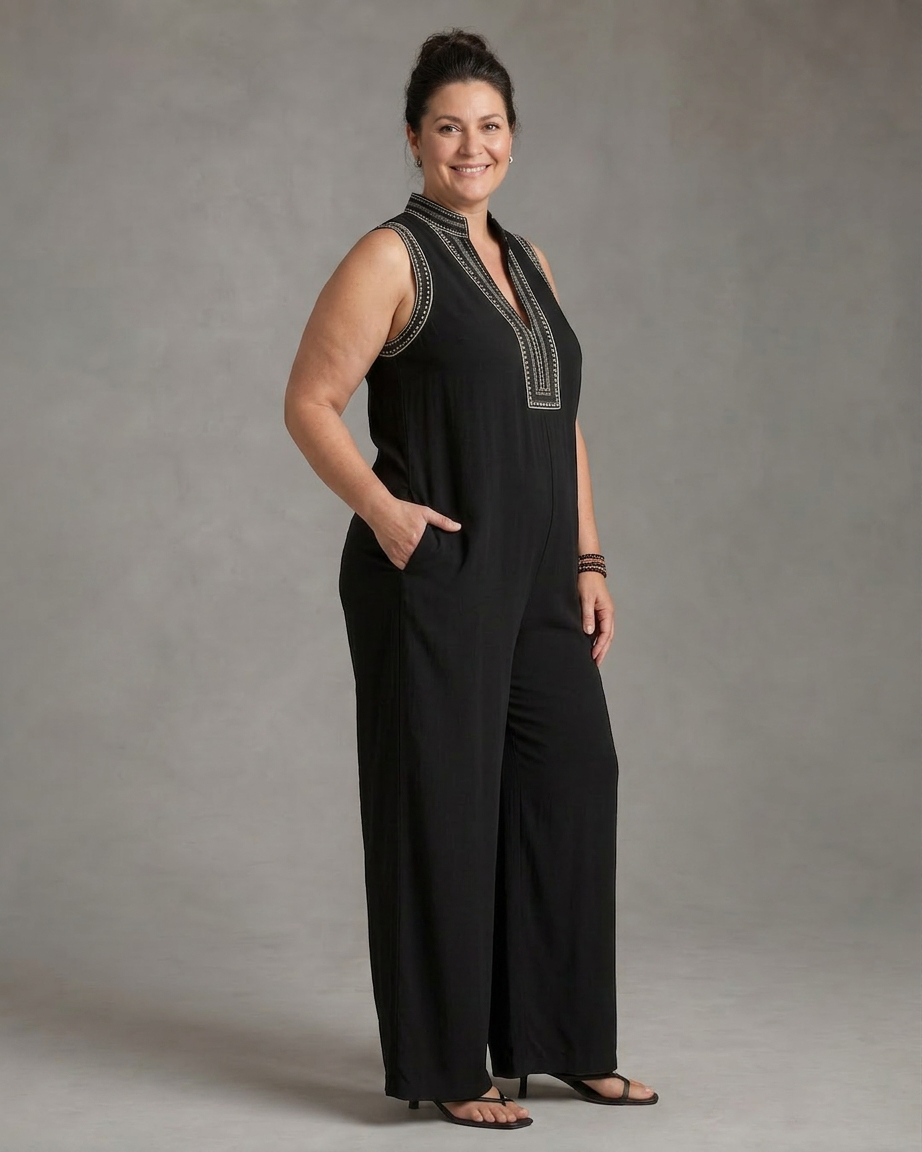 Aurelia | V Neck Jumpsuit