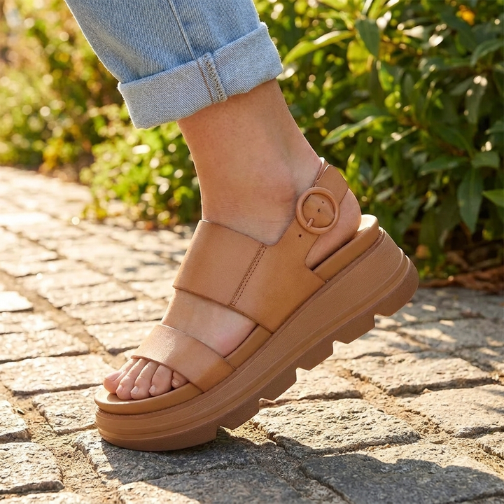 Nora | Cushioned Platform Wedge Sandals