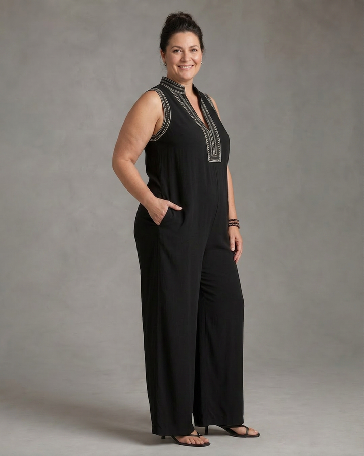 Seraphina | V-Neck Sleeveless Jumpsuit