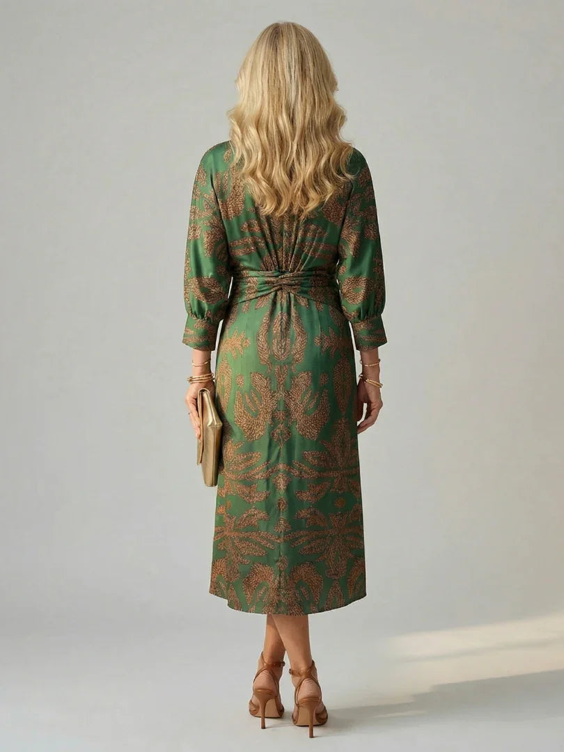 Lune | Natural Wrap Midi Dress