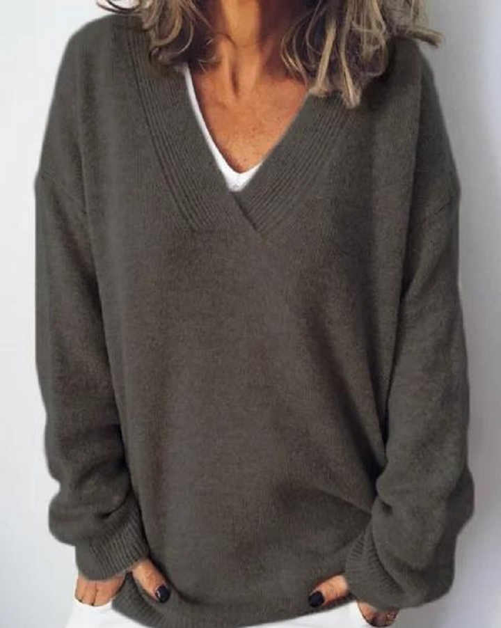 Sabrina | V-Neck Cashmere Pullover