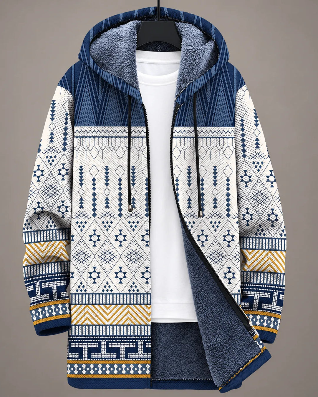 Talia Vibrant Geometric Hooded Jacket