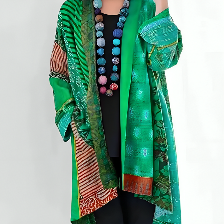 Isla | Artful Open-Front Cardigan