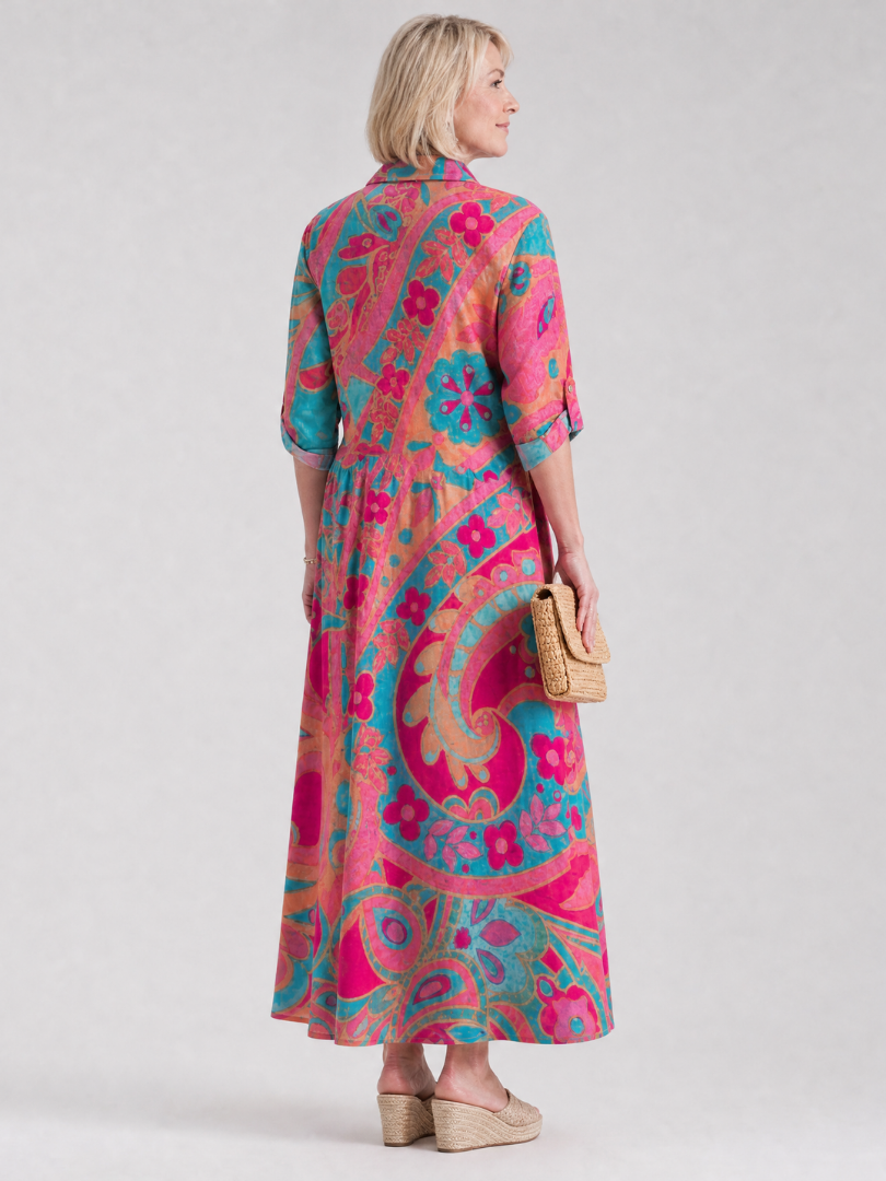 Saskia | Button Front Midi Dress