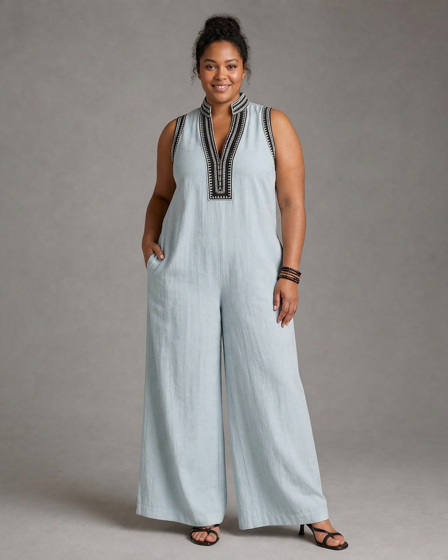 Aurelia | V Neck Jumpsuit