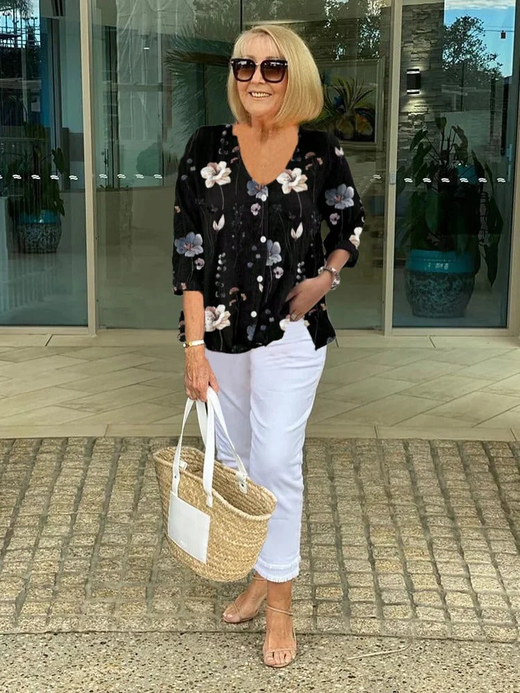 Clara | Button Tunic Top