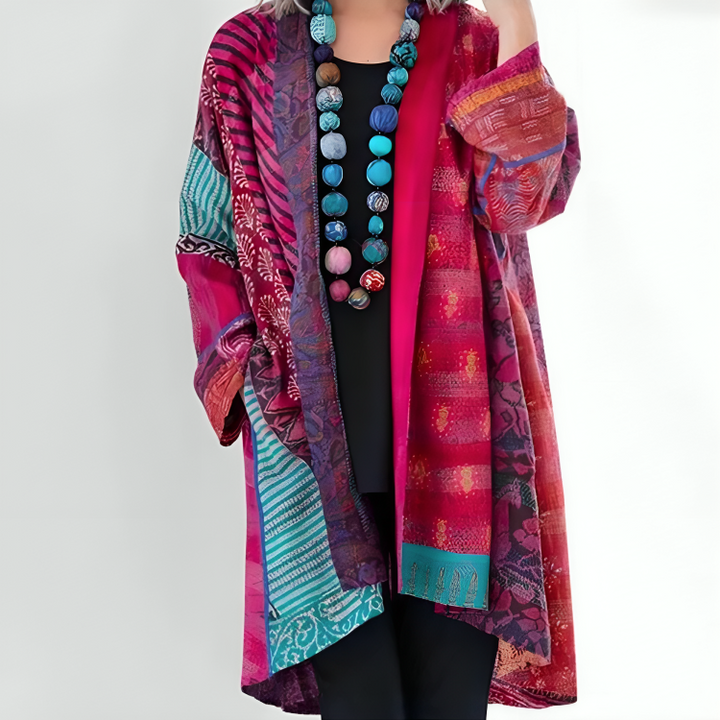 Isla | Artful Open-Front Cardigan