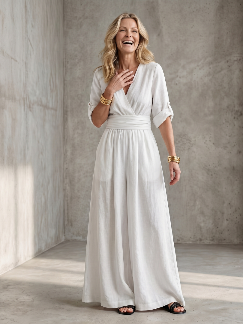 Wanda | Cross Front Jumpsuit