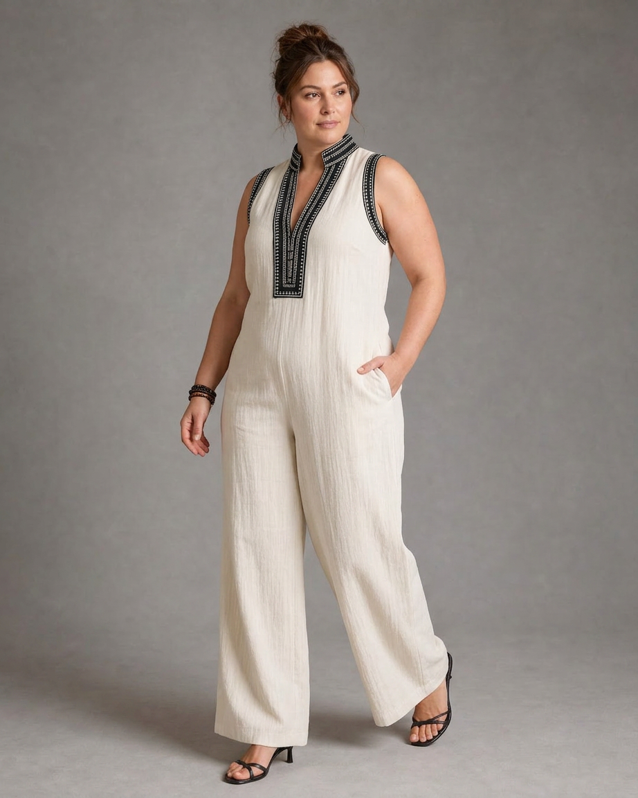 Aurelia | V Neck Jumpsuit