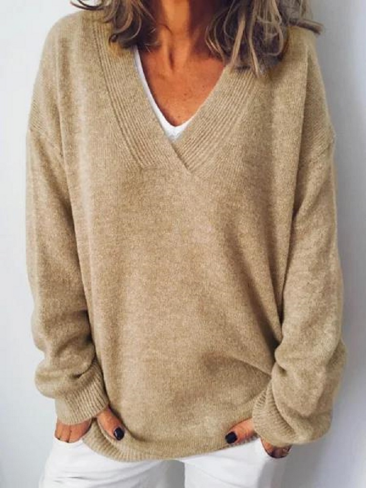 Sabrina | V-Neck Cashmere Pullover