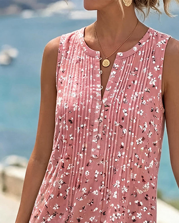 Elena | Sleeveless Floral Dress