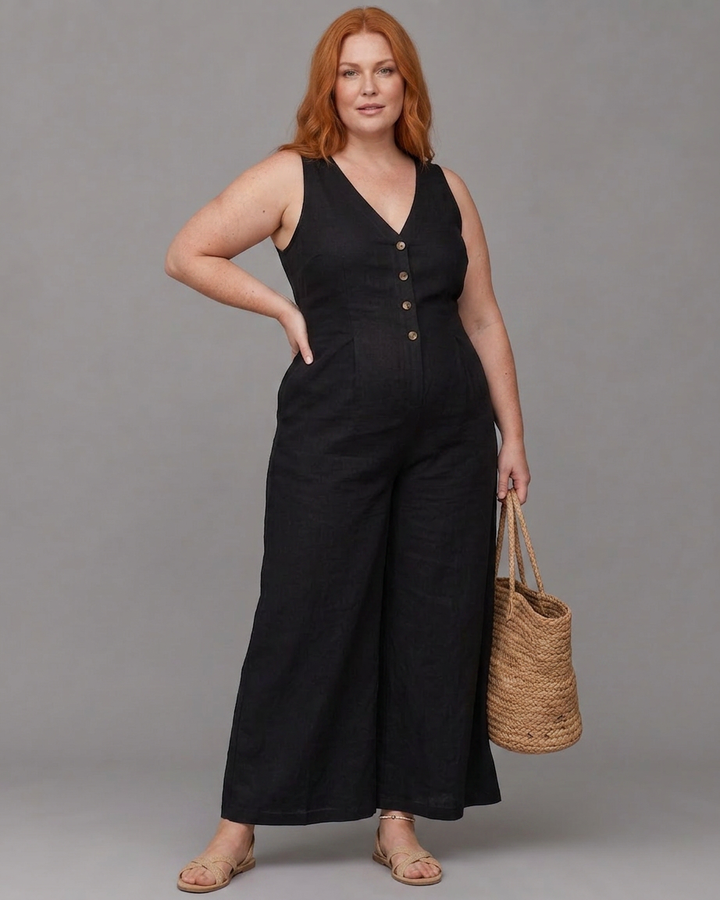 Elowen | Button Front Jumpsuit
