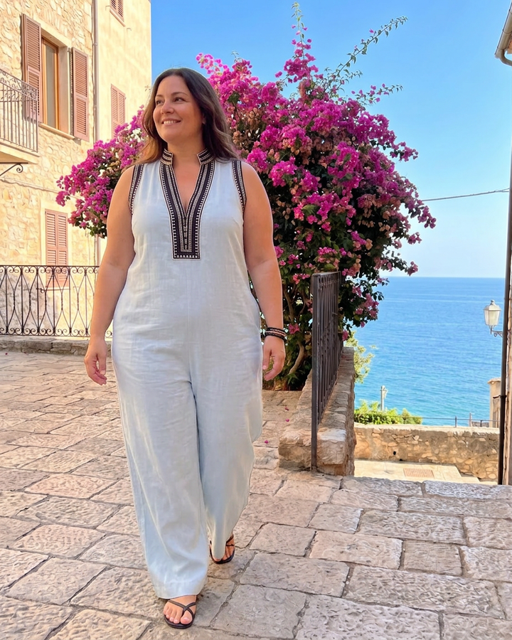 Seraphina | V-Neck Sleeveless Jumpsuit