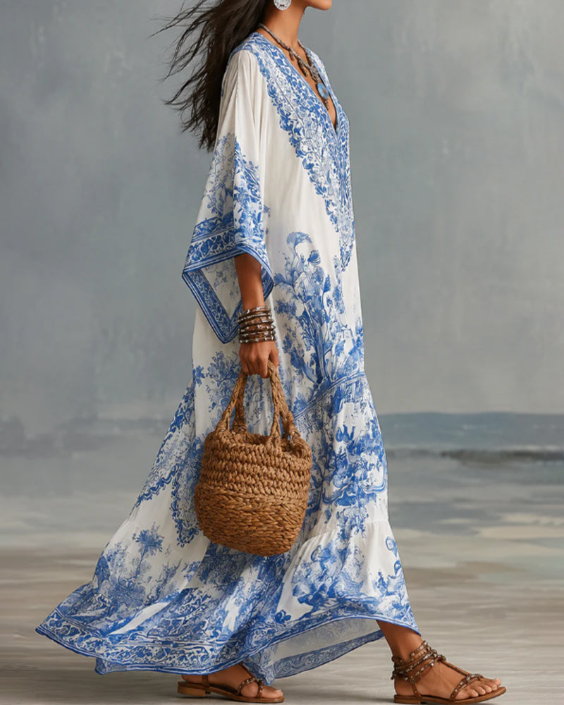Nerissa | Asymmetrical V-Neck Dress
