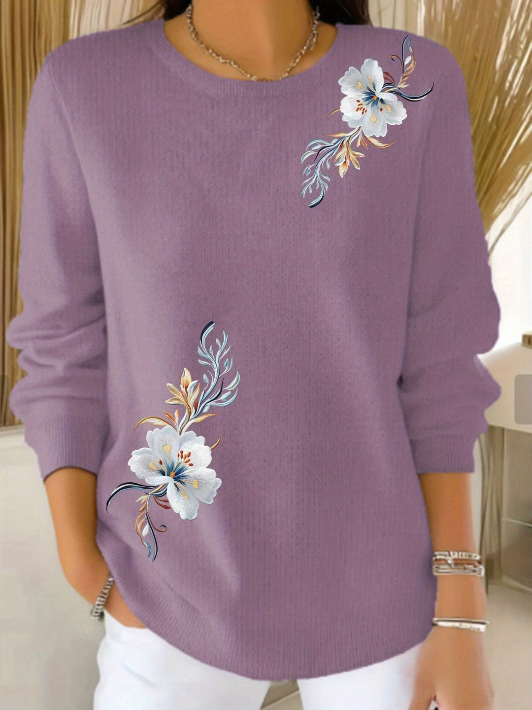 Meyla | Floral Long Sleeve Sweater