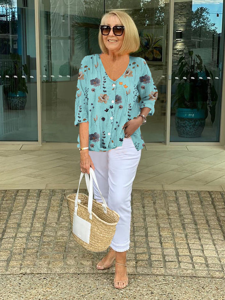 Meredith | Button Tunic Top