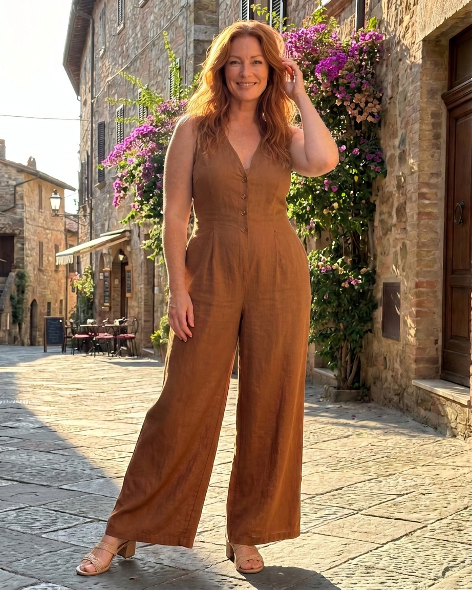 Elowen | Button Front Jumpsuit